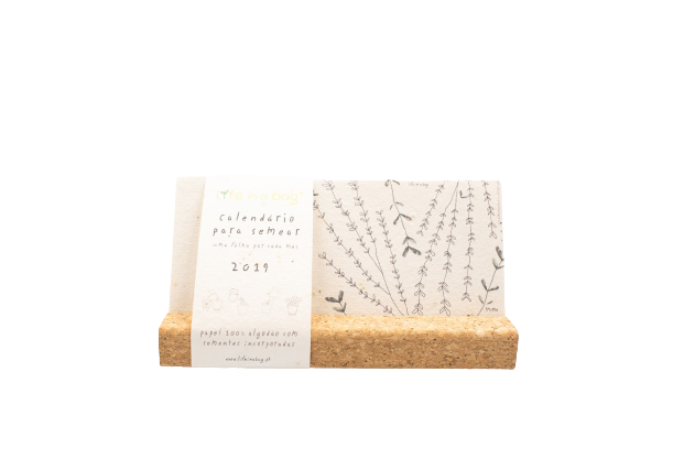 calendário com sementes para plantar