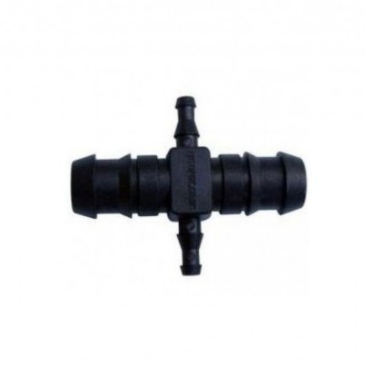 Conector em T preto para tubos ou mangueiras