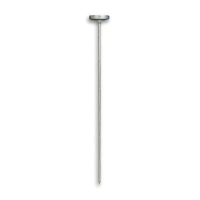 Espeto longo de metal com base circular