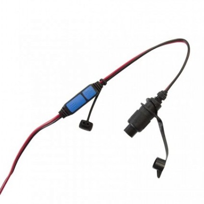 Cabo elétrico com conector e interruptor azul