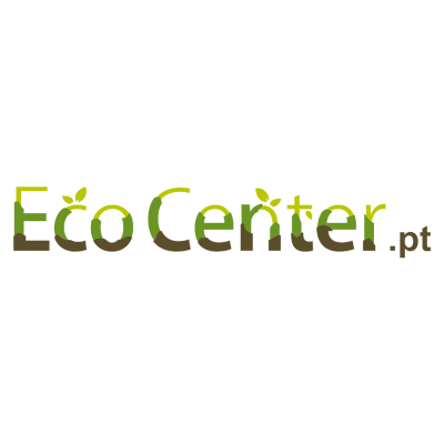 Logótipo Eco Center.pt com letras verdes e folhas