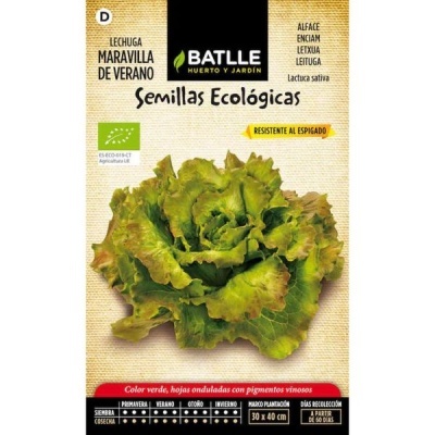 Pacote de sementes ecológicas de alface Maravilla de Verano da marca BATLLE