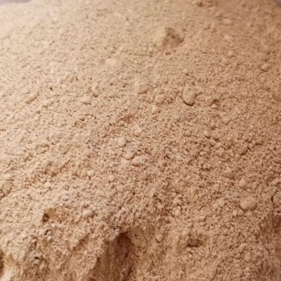 Imagem de pó castanho claro granular