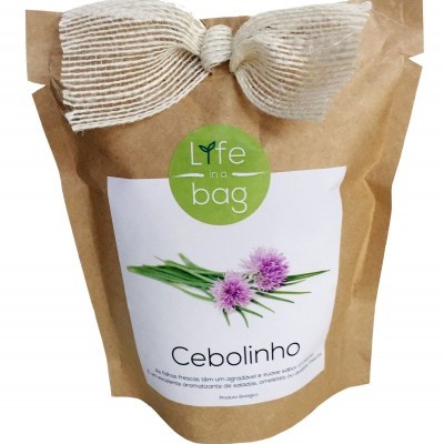 Embalagem kraft com cebolinho Life in a Bag