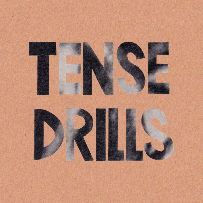 Capa castanha de livro TENSE DRILLS por Rui Pires Cabral