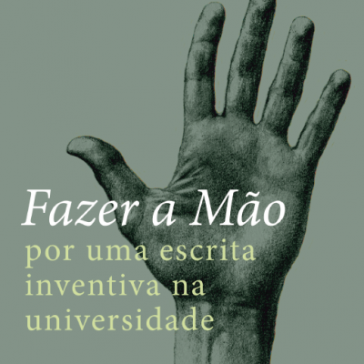 Capa de livro com mão desenhada e texto em português