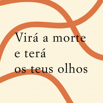 Capa de livro creme com linhas laranja e texto a preto