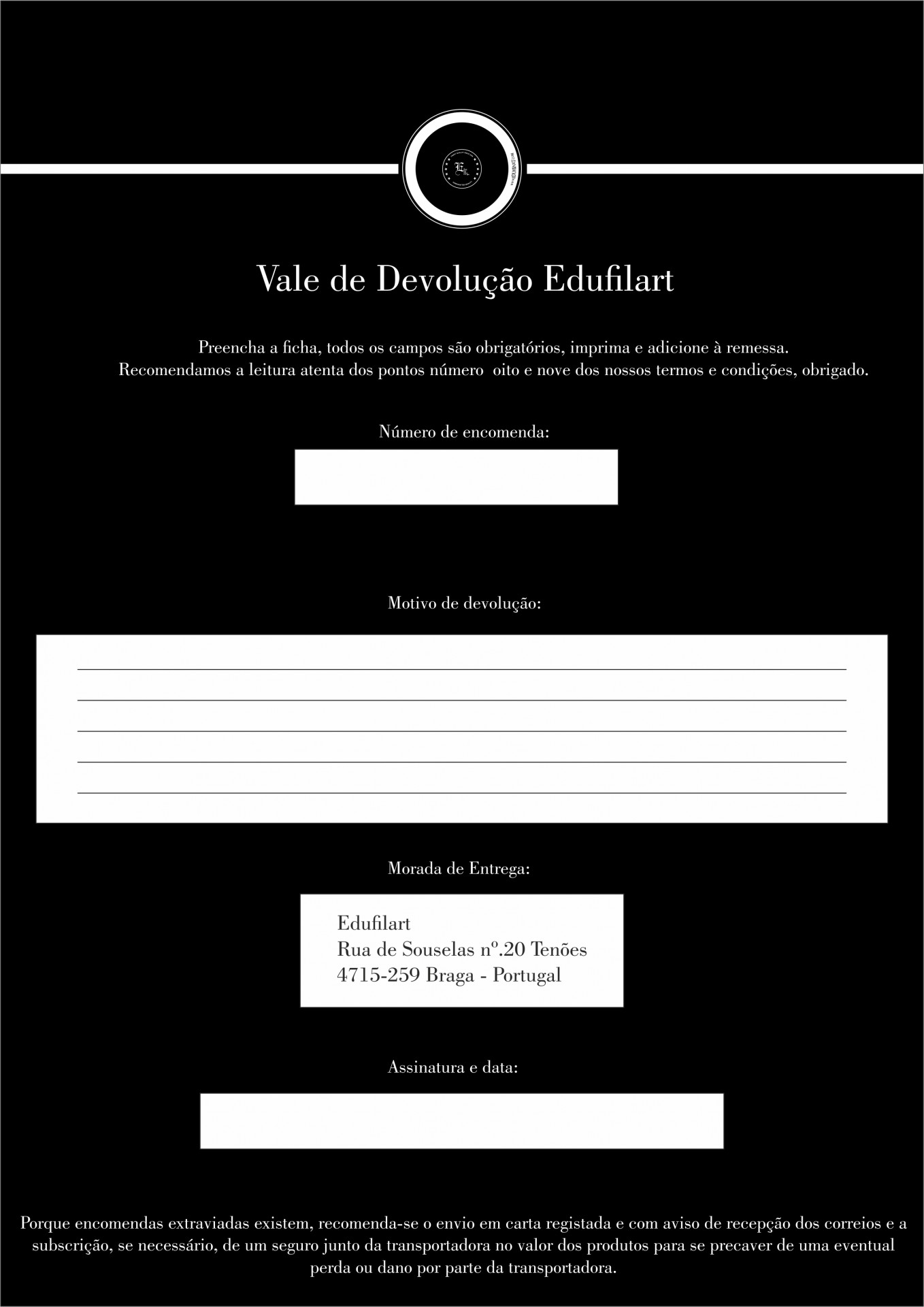 vale devolucao edufilart