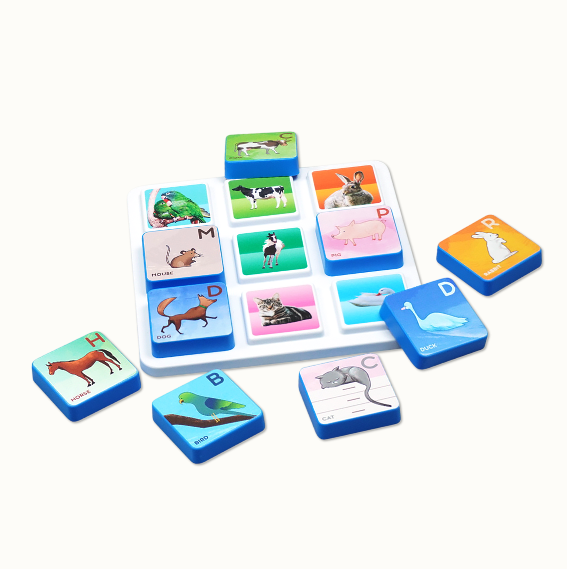 Childrens educational animal alphabet tiles toy