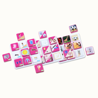 Colorful educational flash cards with images and text like big, small, day, fast, hot, and photos of animals, objects, and signs on white background.