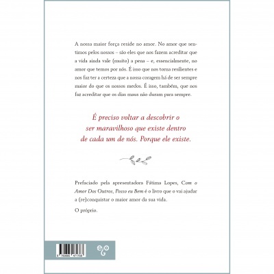Contracapa de livro com texto em português e fundo branco com moldura azul-claro