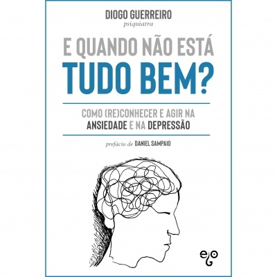Capa de livro com texto do título e ilustração de um rosto com linhas entrelaçadas no cérebro