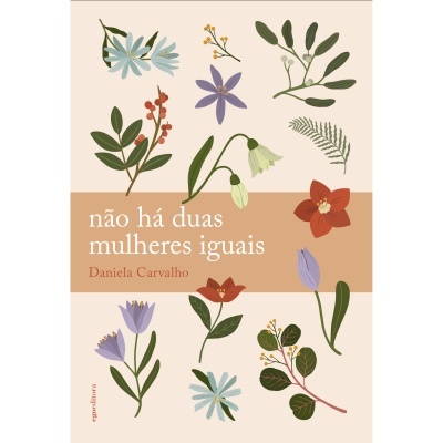 Capa de livro com ilustrações de flores coloridas e texto 