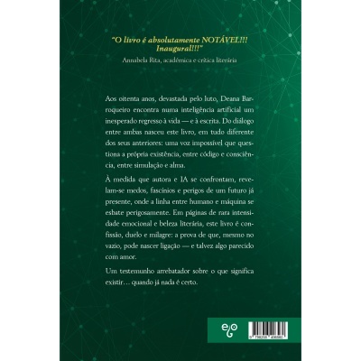 Contracapa de livro verde com texto e código de barras da editora Ego