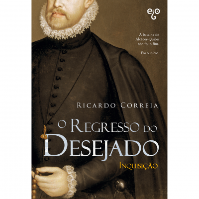 Capa de livro com retrato renascentista de um homem em traje preto e gola branca, com texto da obra e autor