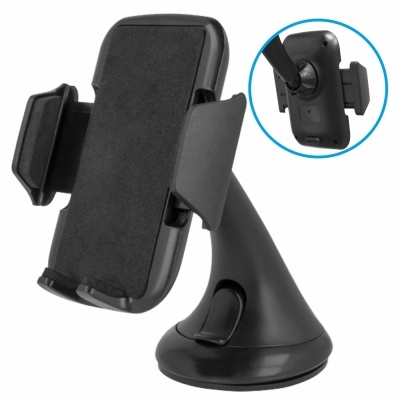 Suporte para telemóvel com base de ventosa preto