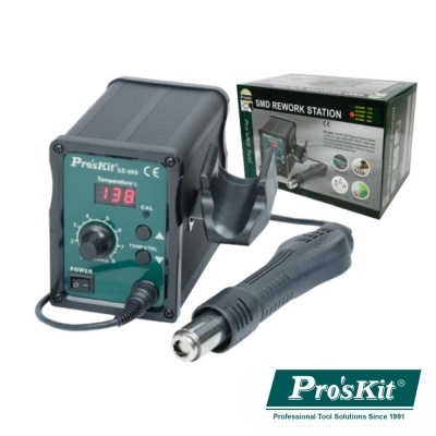 Estação de retrabalho SMD Pro'sKit SS-969 com controlo de temperatura digital e embalagem