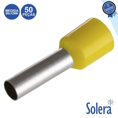 Terminal de cabo isolado amarelo Solera 6x12 mm