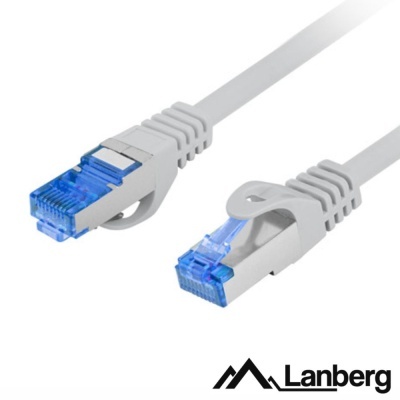 Cabo de rede Lanberg branco com conectores RJ45 transparentes