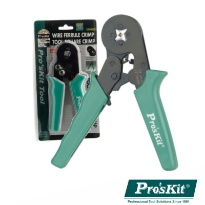 Alicate de crimpar verde e preto Pro'sKit com embalagem