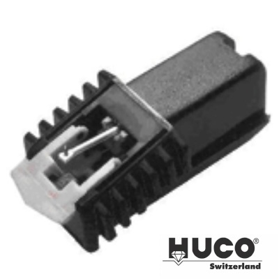 Conector elétrico preto com logotipo LUCO Switzerland