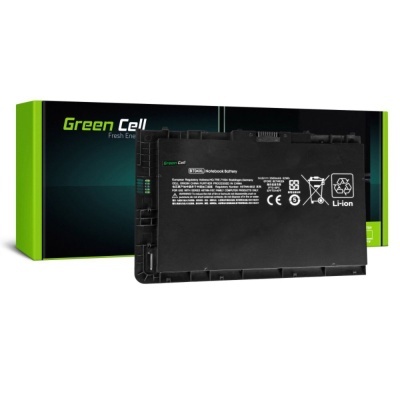 Bateria para notebook preta Green Cell com embalagem verde e preta ao fundo