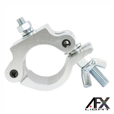 Abraçadeira metálica prateada para iluminação com parafuso e porca