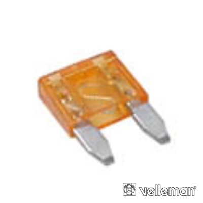 Fusível automóvel de lâmina laranja com pinos metálicos