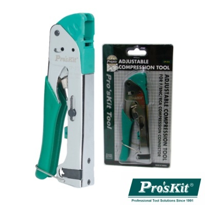 Ferramenta de compressão ajustável Pro'sKit com punho verde