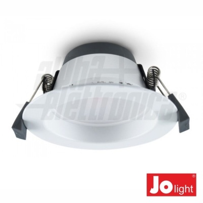 Luz embutida de teto branca Jo light com molas metálicas