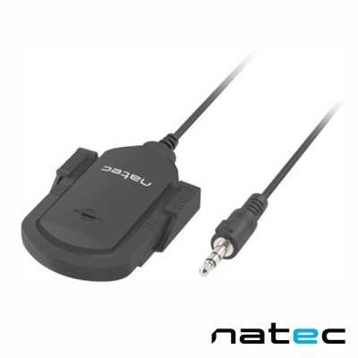 Adaptador de áudio preto com conector jack 3,5 mm da marca natec