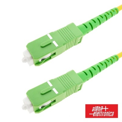Cabo de fibra ótica com conectores SC/APC verdes