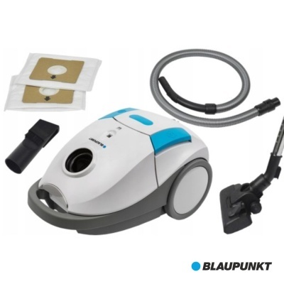 aspirador de pó compacto BLAUPUNKT branco com acessórios e sacos de filtro