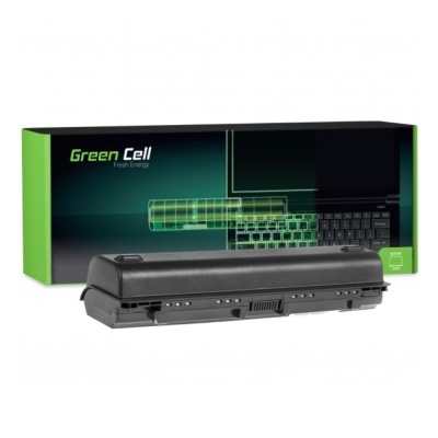 Bateria preta para portátil da marca Green Cell com embalagem preta e verde