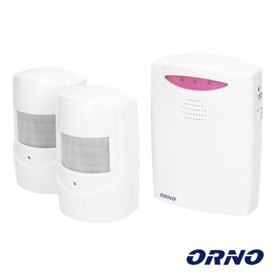 Conjunto de alarme sem fios ORNO com sensores de movimento e unidade principal