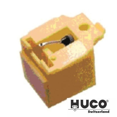 agulha para giradiscos LUCO Switzerland amarelo com ponteira preta