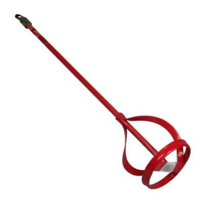 Misturador manual para tintas ou argamassas vermelho com cabo longo