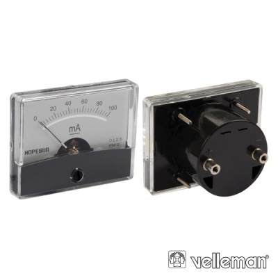 Amperímetros analógicos HOPESUN de plástico com escala até 100 mA