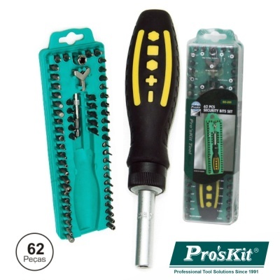 Conjunto de chaves de precisão Pro'sKit com 62 peças