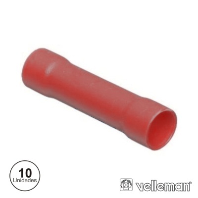 Conector isolado termorretrátil vermelho para cabos com 10 unidades da Velleman