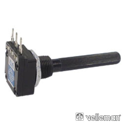 Interruptor rotativo preto com alavanca longa e base metálica