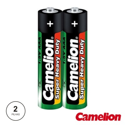 Duas pilhas AAA Camelion Super Heavy Duty 1,5V