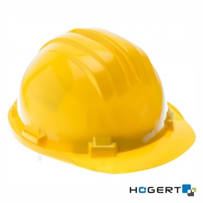 Capacete de segurança amarelo de plástico com marca HÖGERT