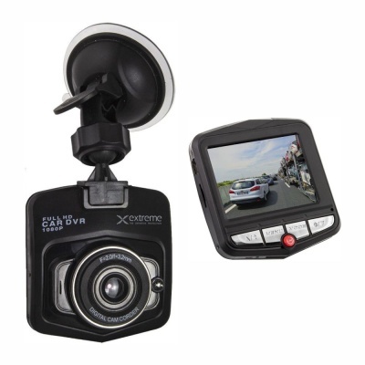 Câmara de carro Full HD 1080P com ventosa e ecrã LCD