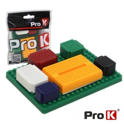 Cartão de prototipagem eletrónica Pro K com blocos coloridos