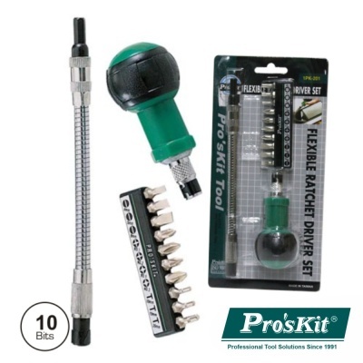 Conjunto de chave de catraca Pro'sKit com bits e extensor flexível