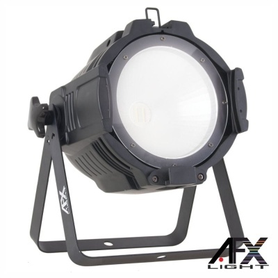 Refletor AFX Light preto com lente circular em fundo branco