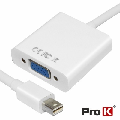 Adaptador Pro K Mini DisplayPort para VGA branco