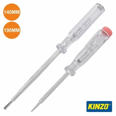 Duas chaves de fendas transparentes KINZO de 140MM e 190MM