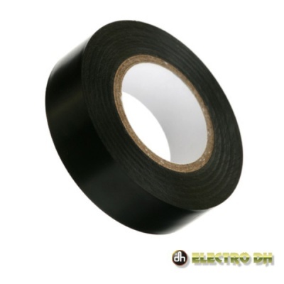 Rolo de fita isoladora preta com logo ELECTRO DH